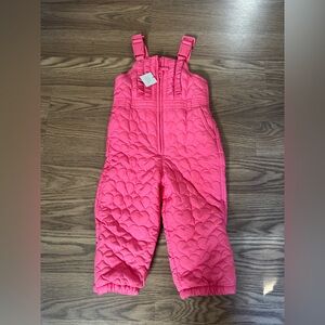 Pink Quilted Kids SnowSuit